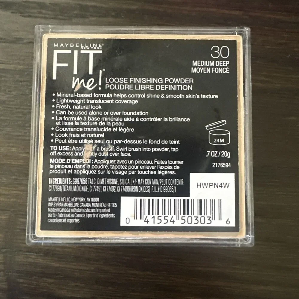 Maybelline Fit Me Loose Finishing Setting Powder, Medium Deep 30